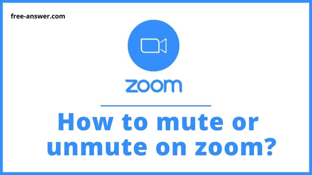 How to mute or unmute on zoom ?