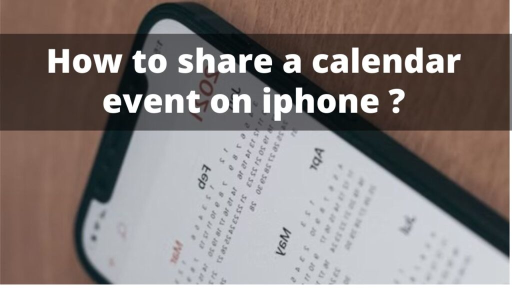 How to share a calendar event on iphone