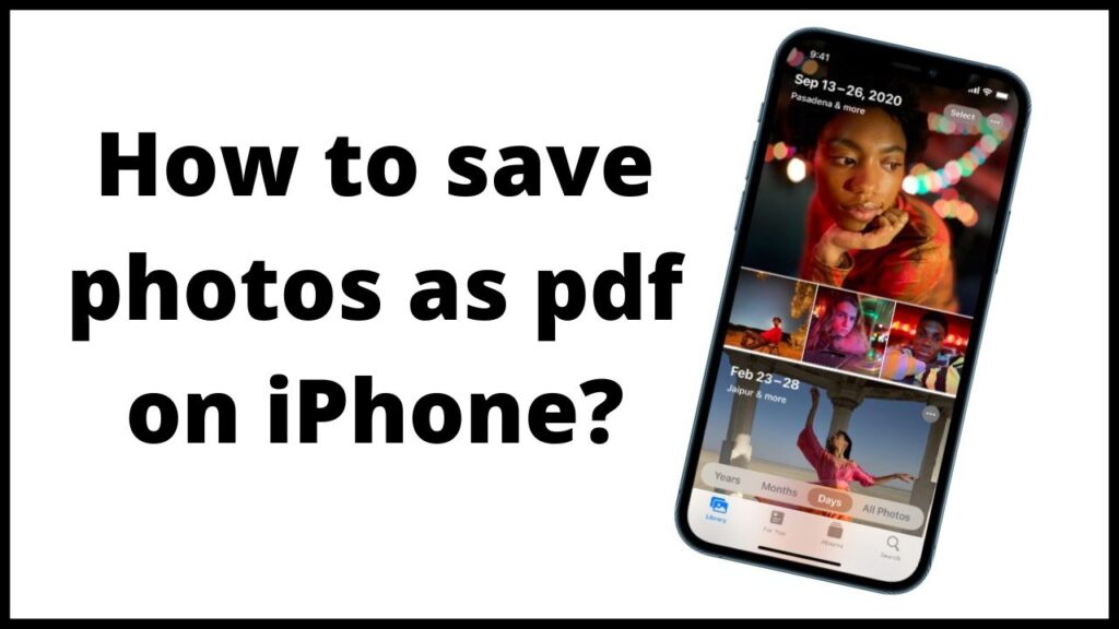 How to save photo as pdf on iPhone