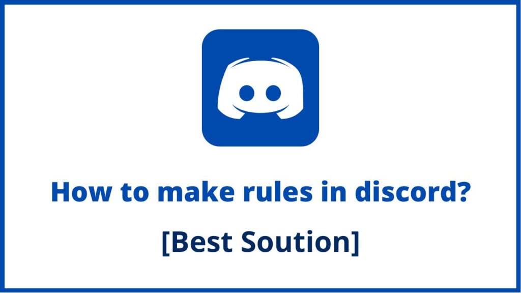 How to make rules in discord