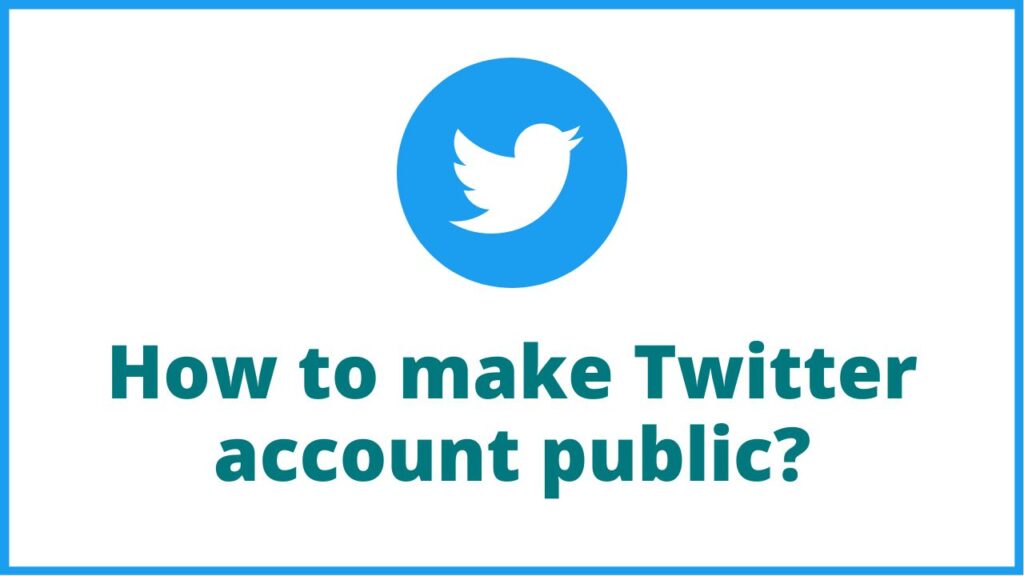 How to make Twitter account public