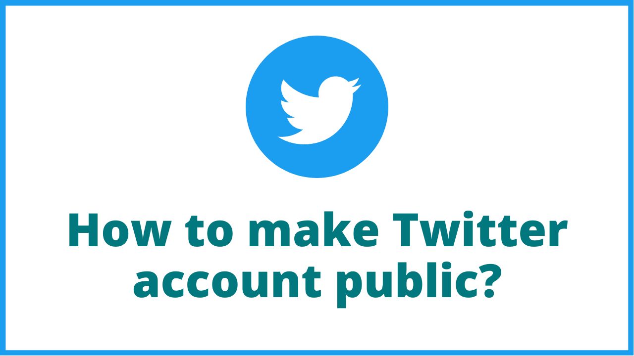 How to make Twitter account public