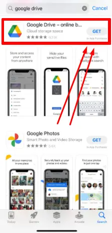 install google drive from App store