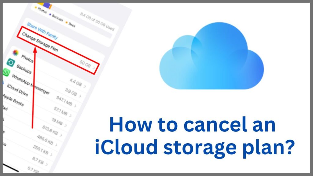How to cancel an iCloud storage plan